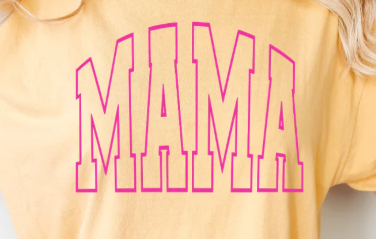 Mama- pink outline
