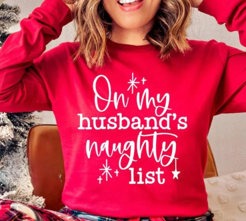 On my husbands naughty list