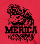 Merica with Eagle - Black Print