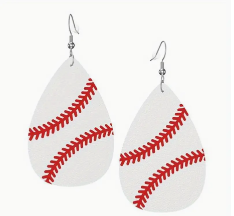 Baseball Leather Earrings