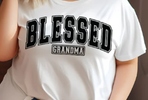 Blessed Grandma- Block Lettering