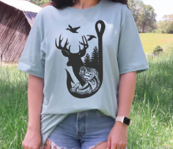Fish Hook, Hunting Deer, Fish