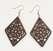 Retro Hollow Wooden Earrings