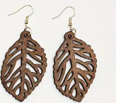 Retro Hollow Wooden Earrings
