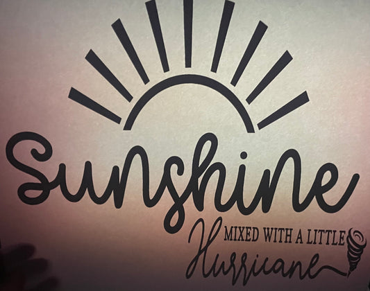 Sunshine mixed with a little hurricane