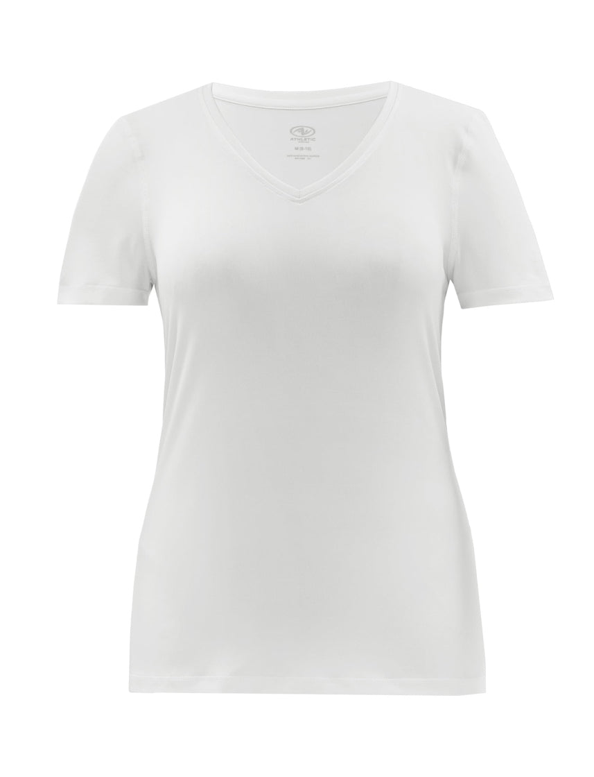 Short Sleeve Women's V-Neck T-Shirt- Athletic Works Brand- LIMTED QUANTITIES