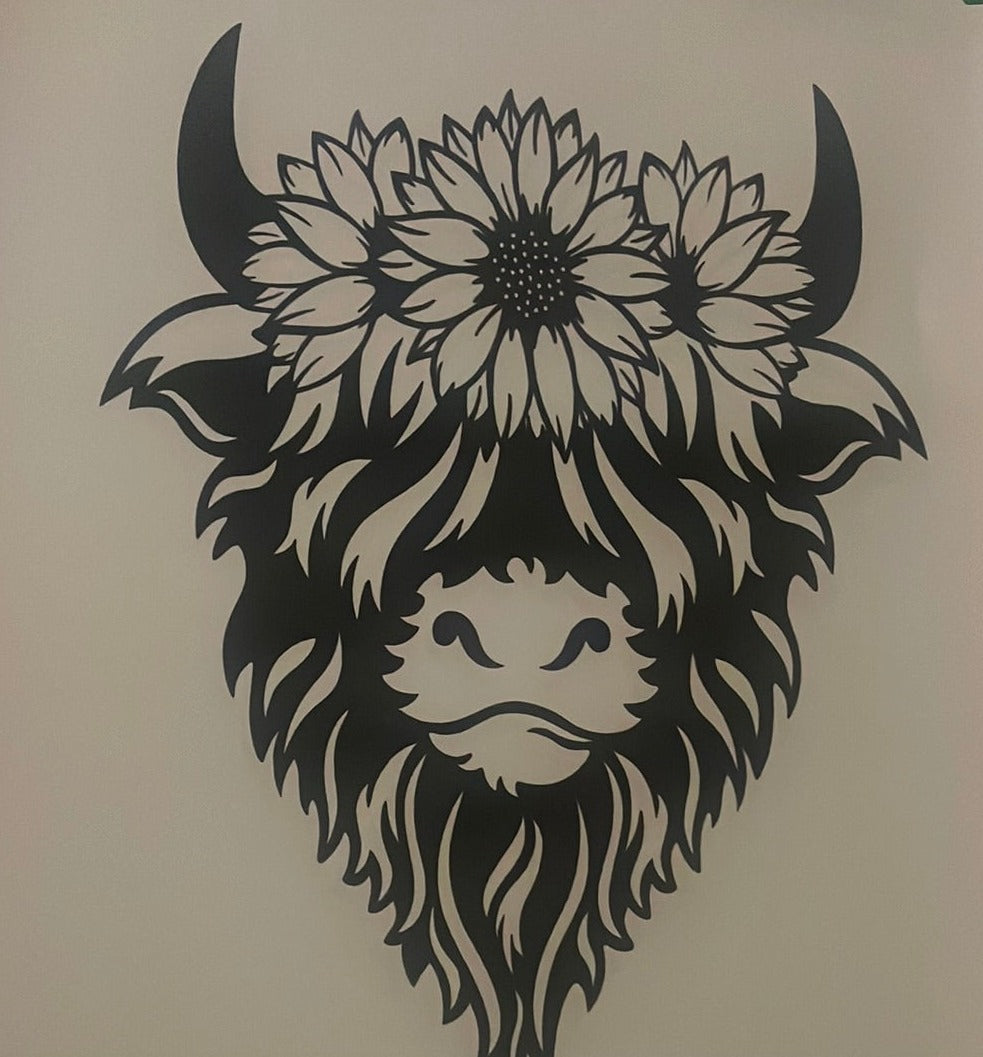 Boho Cow - Flower on Head