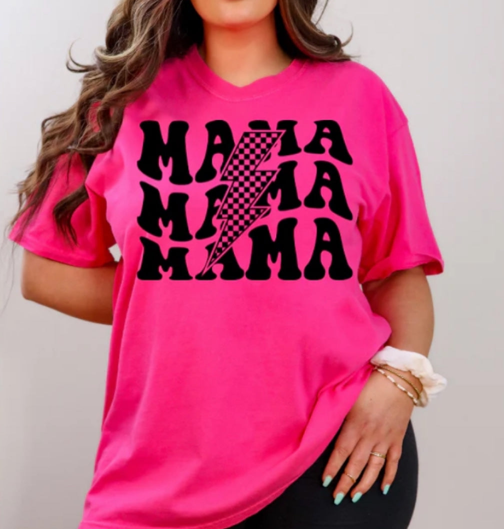 MMAMA- lightning bolt- black print