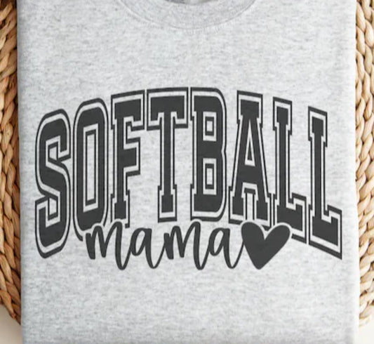 Softball Mama <3 (Cursive)
