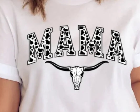 MAMA  with Longhorn Bull