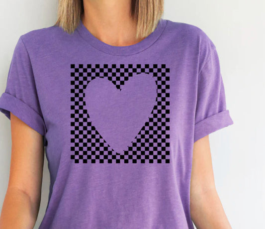 Heart- Cut Out- Checkered