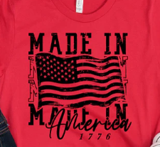 Made in America 1776- with Flag