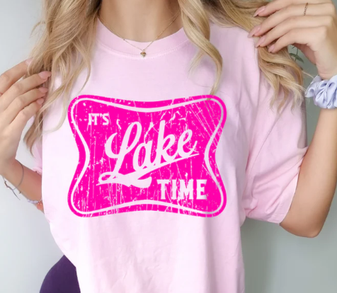 It's Lake Time- PINK Print