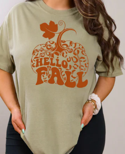 Hello Fall-Orange Print