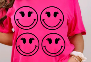 Smiley Faces with Lashes
