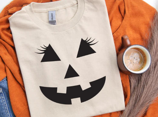 Pumpkin  Face with Eyelashes