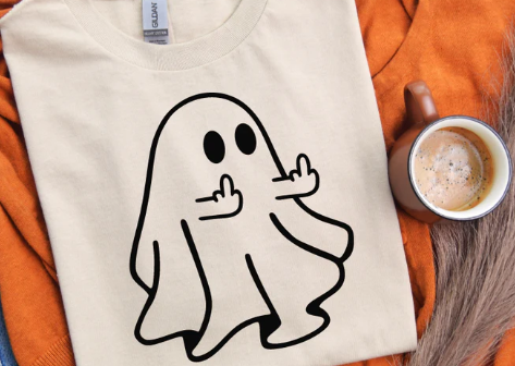 Ghost Flipping Off