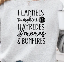 Flannels, pumpkins, hayrides, smores & Bonfires
