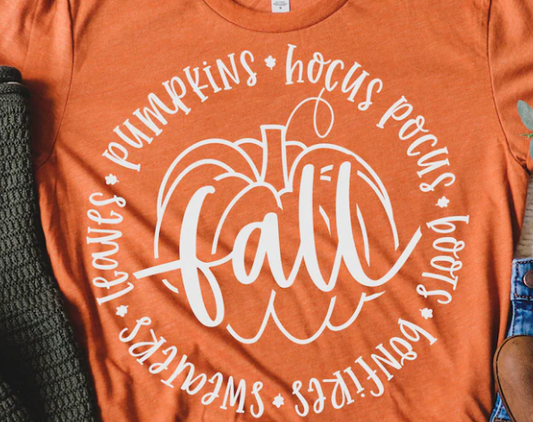 Fall Pumpkin- Hocus Pocus, boots, bonfires, sweaters, leaves