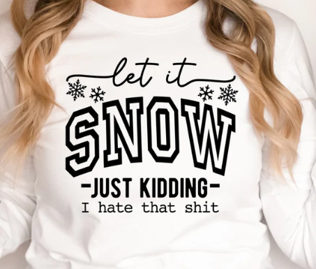 Let It Snow- Just Kidding- I hate that Shit.