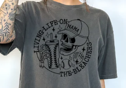 Living Life On the Bleachers - Baseball Tee